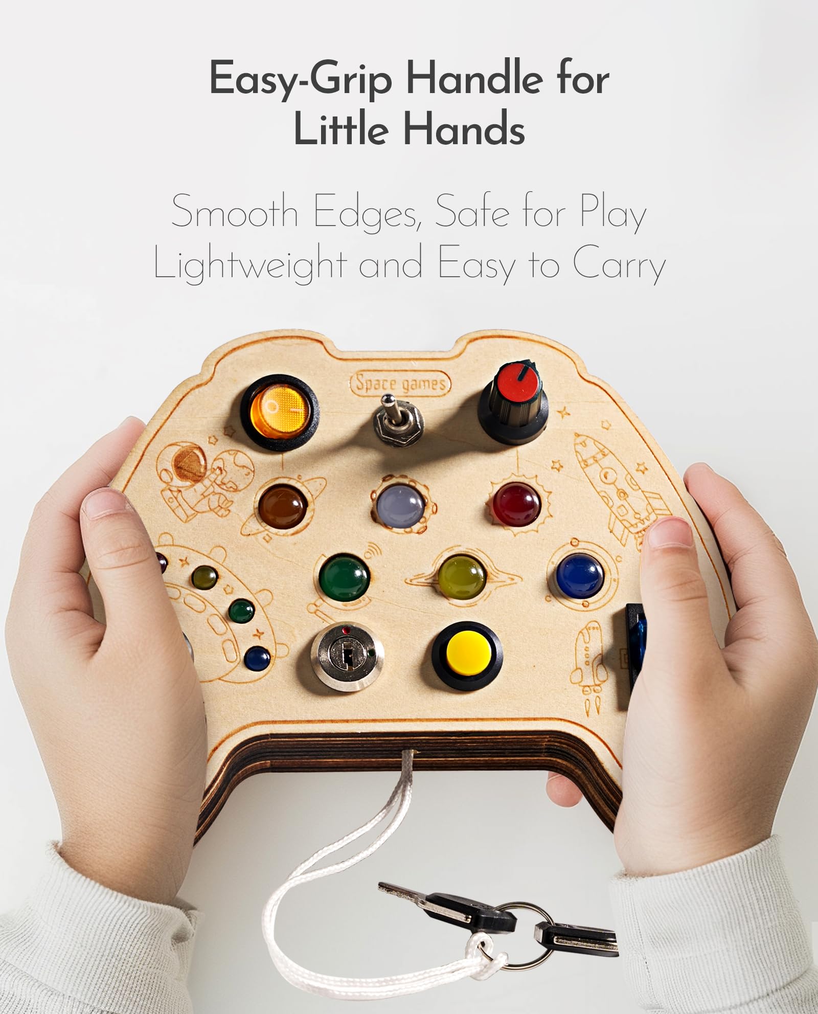 Newaner Montessori Led-Busy Board voor kinderen, sensorisch paneel, educatief spel van hout met 8 schakelaars en 15 ledlampjes, cadeau voor kinderen en meisjes van 1, 2, 3, 4 jaar Newaner Montessori Led-Busy Board voor kinderen, sensorisch paneel, educatief spel van hout met 8 schakelaars en 15 ledlampjes, cadeau voor kinderen en meisjes van 1, 2, 3, 4 jaar