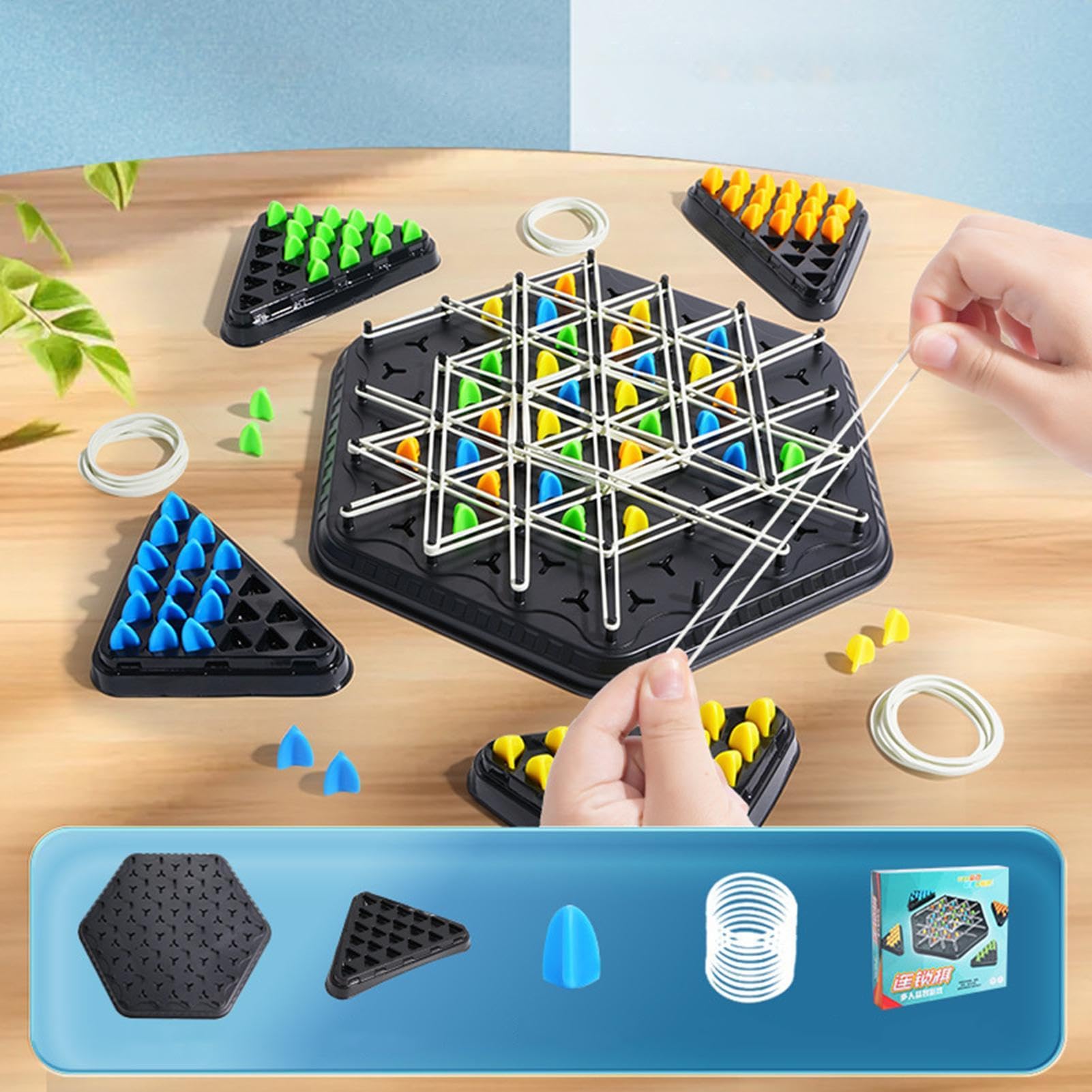 Triggle Gioco da Tavola, Gioco Dell'elastico Triggle Divertente - Giochi e Prodotti per l'Età Evolutiva