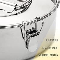 Vista 2 de Flanera - Molde para flan de acero inoxidable de 60 onzas, compatible con olla instantánea de 6 cuartos de galón [8 cuartos de galón disponible]