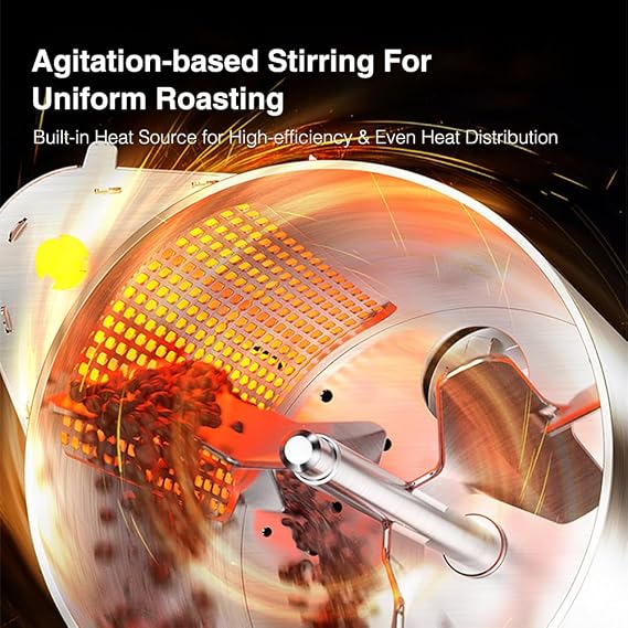 Small Coffee Roaster, Professional Version, 200g Coffee Bean Roasting Machine, Baking Curve Adjust, Bulit-in Baking System or for Artisan, Home Use