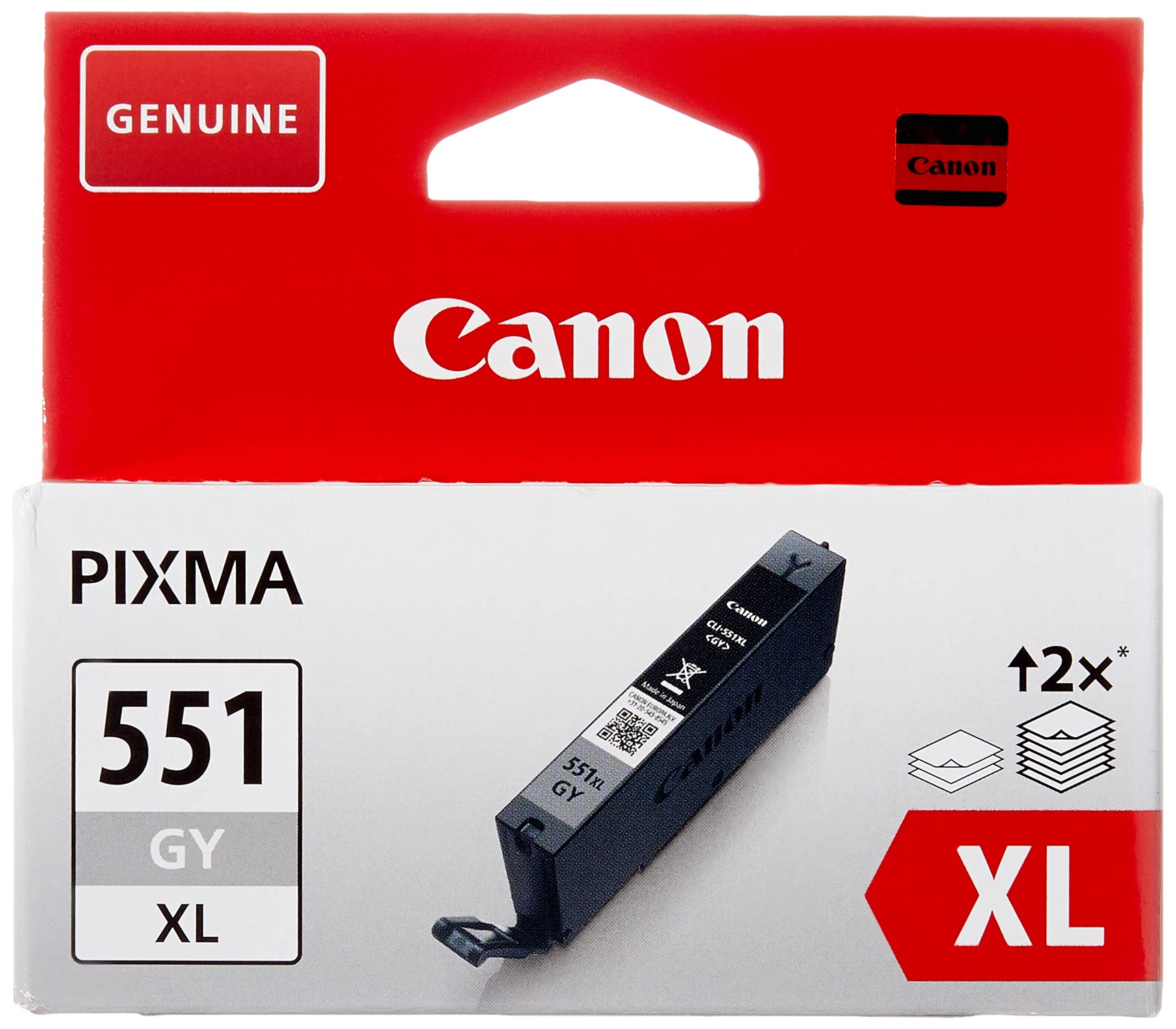 Canon CLI-551 XL GY Druckertinte - Grey hohe Reichweite 11 ml für PIXMA Tintenstrahldrucker ORIGINAL
