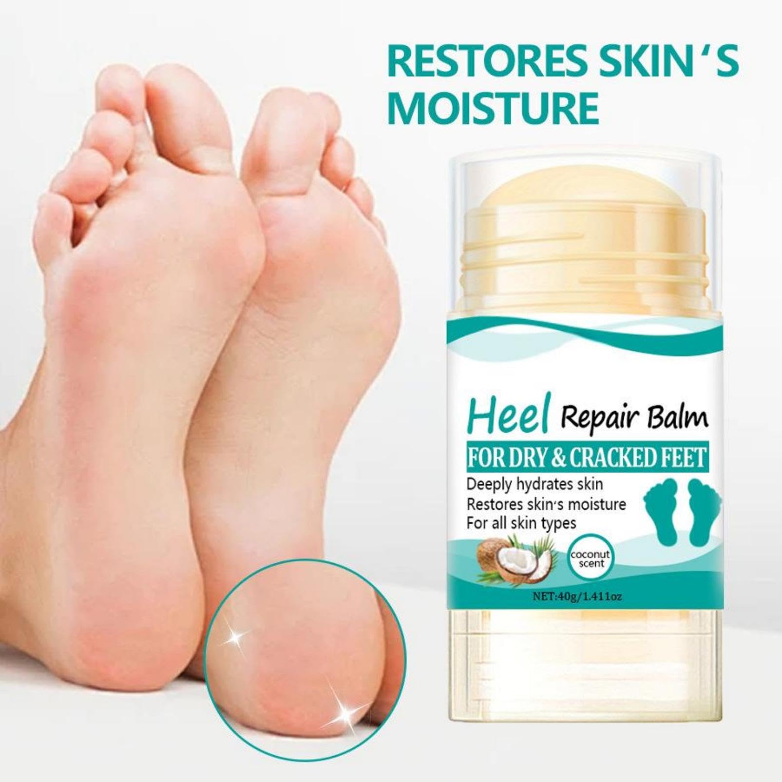 Heel Balm Stick For Dry Cracked Feet - Image 4