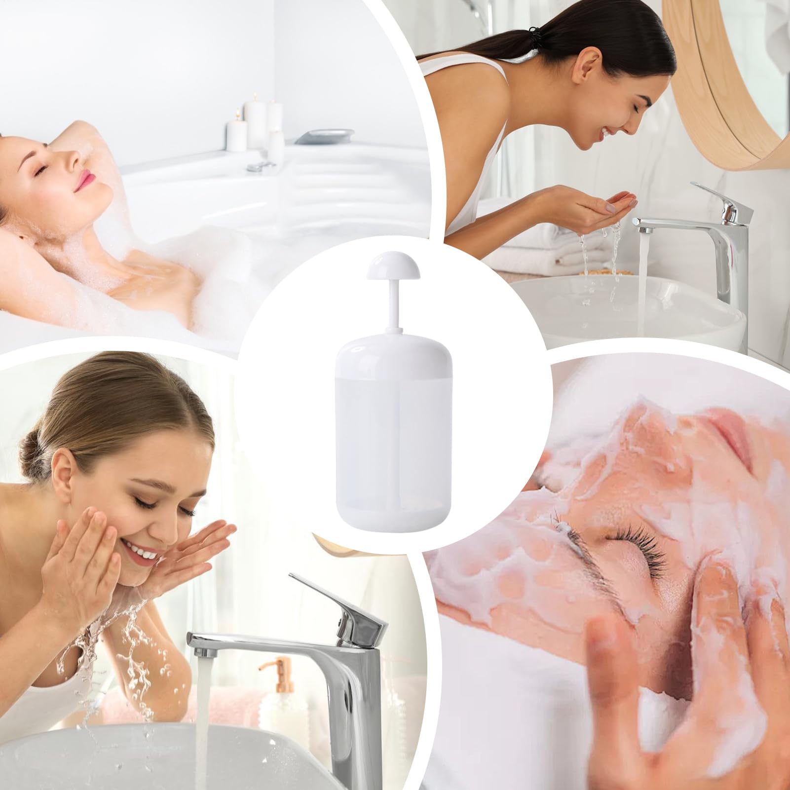 Creazione di Schiuma Detergente Viso,Detersione Delicata Portatile per la Pelle - Schiumatore Viso con Bolle per Detergente,per Uomo Donna Ragazze Adolescenti Casa Bagno Giornaliera Palestra Viaggio
