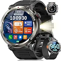 Smartwatch Militar Blackview - Bateria 100 Dias, Lanterna LED, Bússola, 150+ Modos Esportivos, IP68, Chamadas Bluetooth - iOS/Android