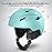Odoland Ski Helmet and Goggles Set for Adults & Youth, Snowboard Helmet with Goggles - Shockproof Winter Sports Helmet with Protective Shell for Men, Women & Teens, Light Cyan, S