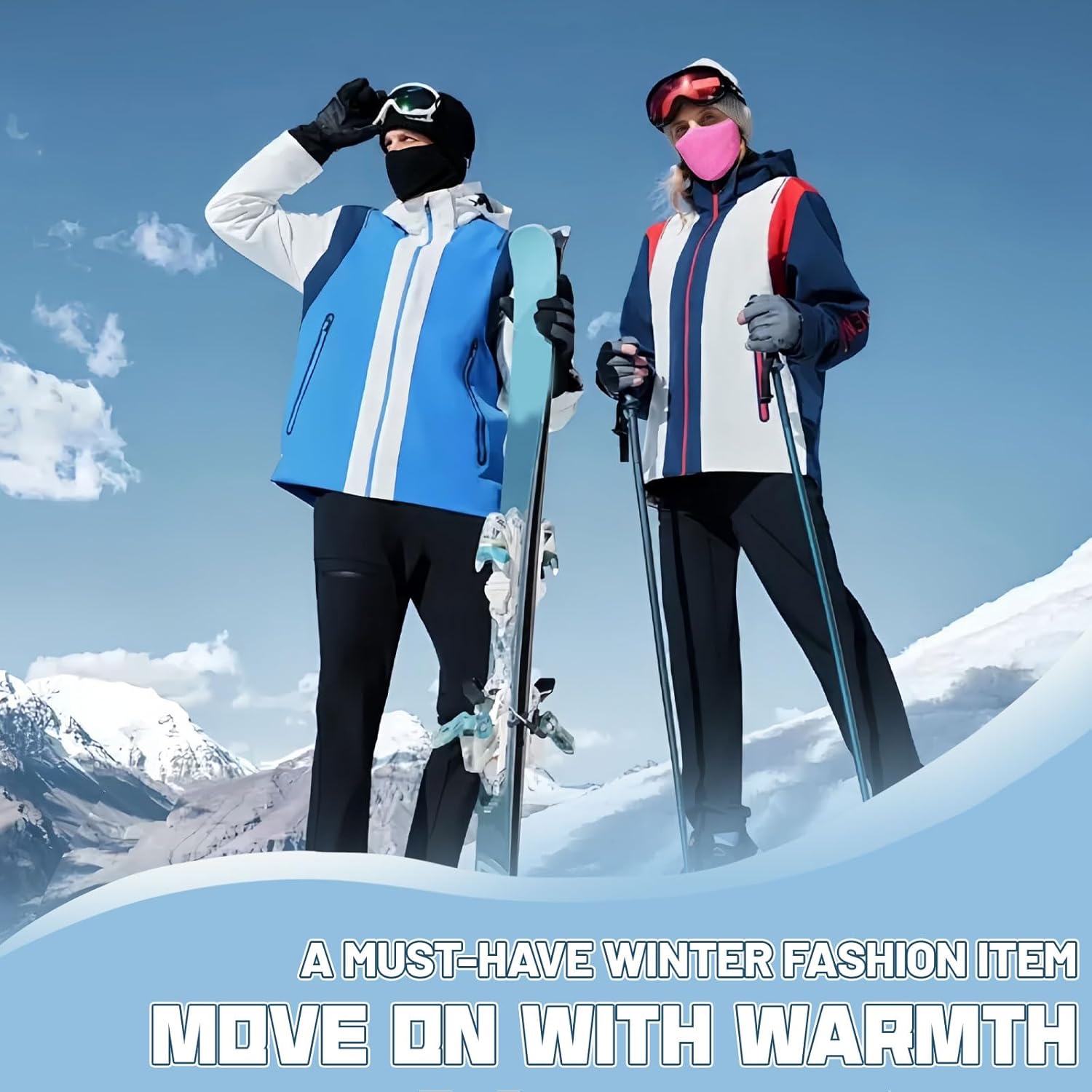 Balaclava Ski Mask for Men Women, Warm Fleece Face Mask Full Cover for Cold Weather Skiing Cycling, Ponytail Friendly - Image 6