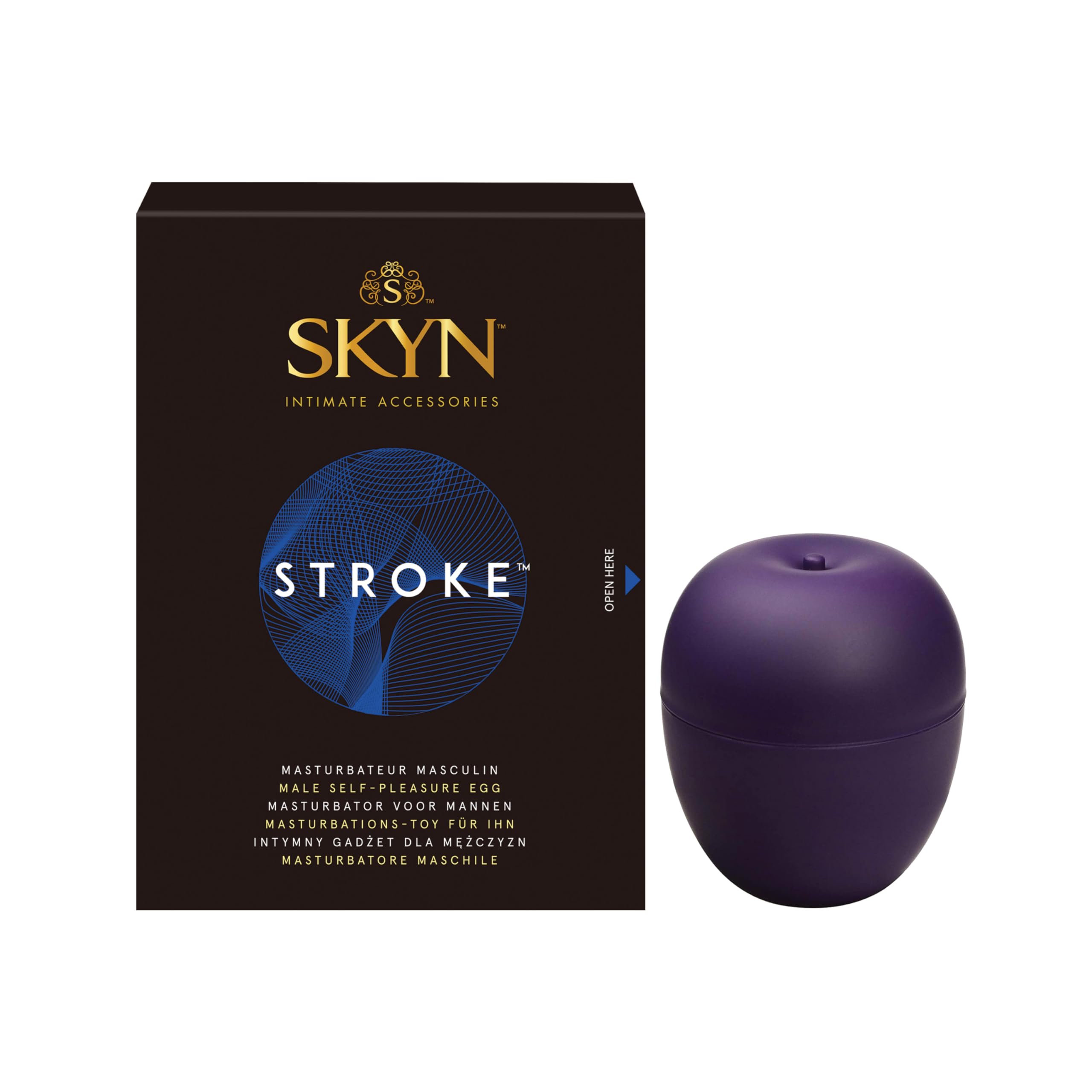 SKYN Stroke Masturbator Egg : Toy for Men, Waterproof, Ribbed Texture, Stretchable, Stimulating and Realistic Sensations