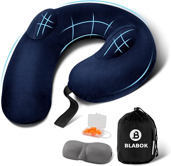 Neck Pillow for Travel, Inflatable Travel Neck Pillows for