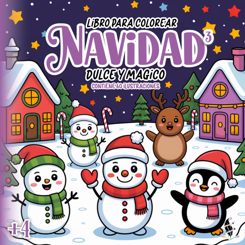 Libros para colorear - Navidad 3 - Dulce y Mágico: Contiene 60 ilustraciones