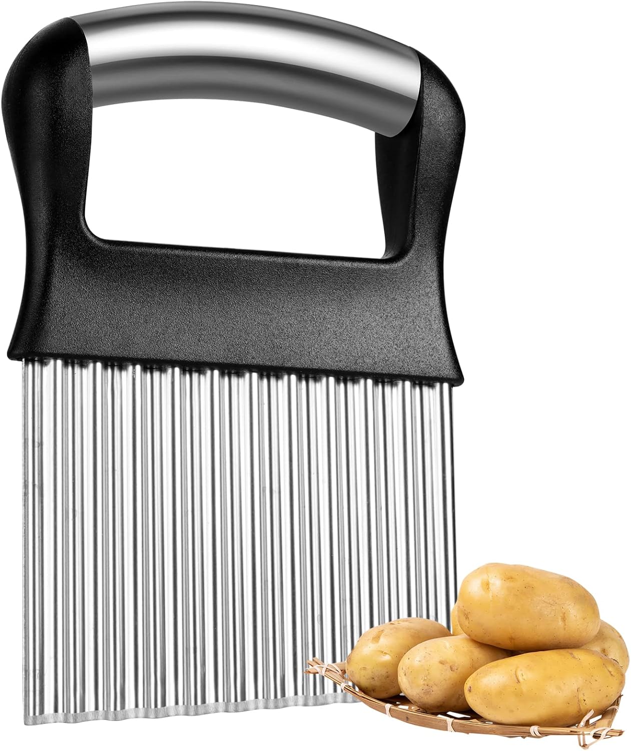 Crinkle Cutter Wavy Blade Chips Cutters Stainless Steel Potato Chipper
