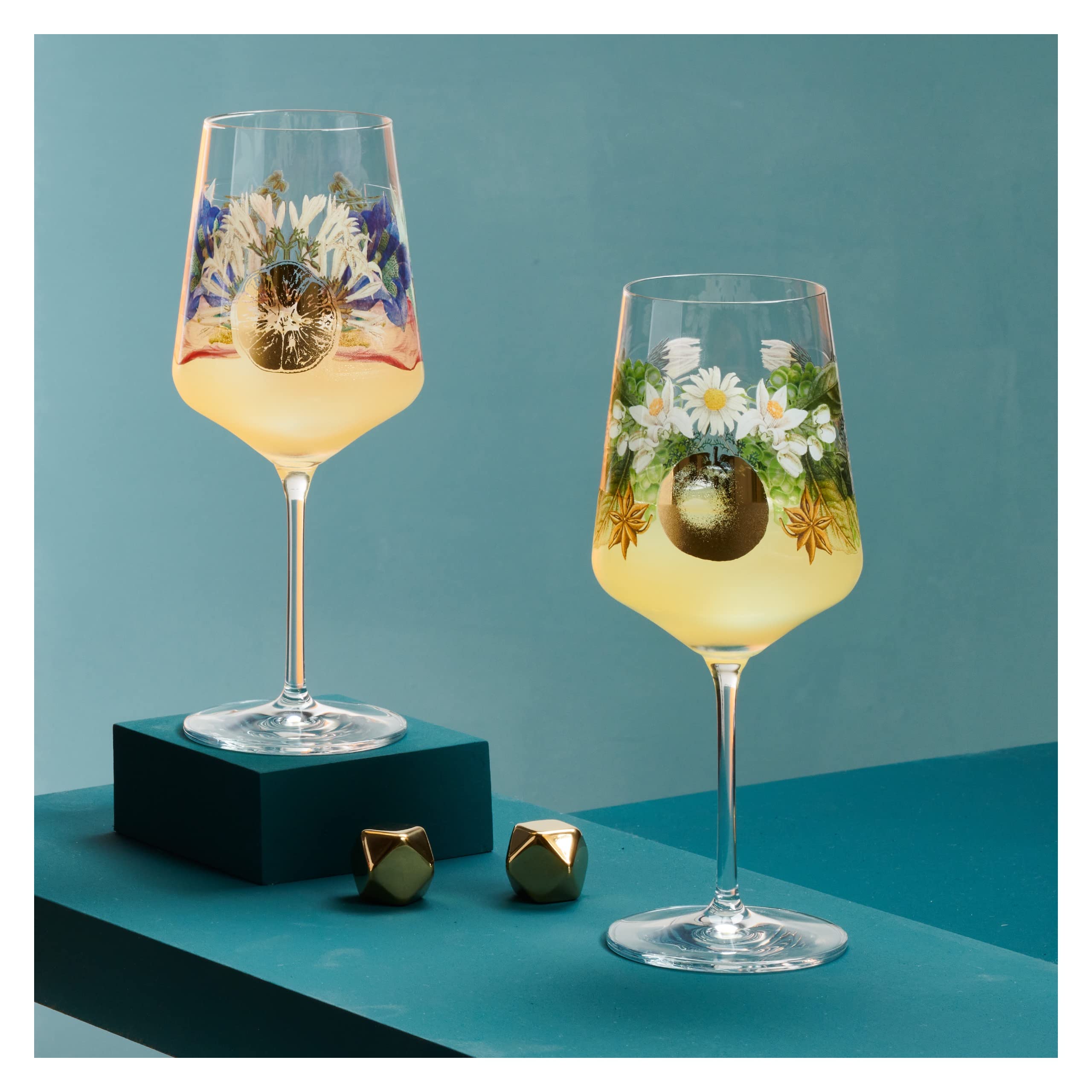 Ritzenhoff 2841017 Verre à apéritif Sprizz (set de 2) 500 ml - série Sommerrausch Deluxe avec collage coloré - Made in Germany