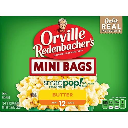 Miniatura 6 de AMCIENT - Paquete de bolsas individuales Smart Pop Popcorn  Orville Redenbacher Popcorn  Smart Pop! Mini bolsas de 12 unidades con bolsa