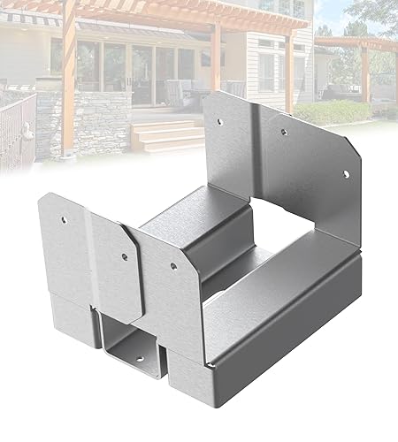 Miniatura 7 de LARIFULL 10 bases de poste de 6 x 6 pulgadas para hormigón, base de poste de metal ajustable