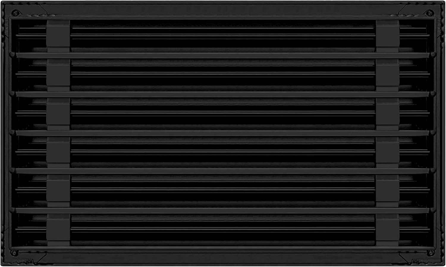 BUILDMART - 20x12 Modern AC Vent Cover - Decorative Black Aluminum Air Vent - Standard Linear Slot Diffuser - Heating and Cooling Register Grille for Ceiling, Walls & Floors - Texas Buildmart