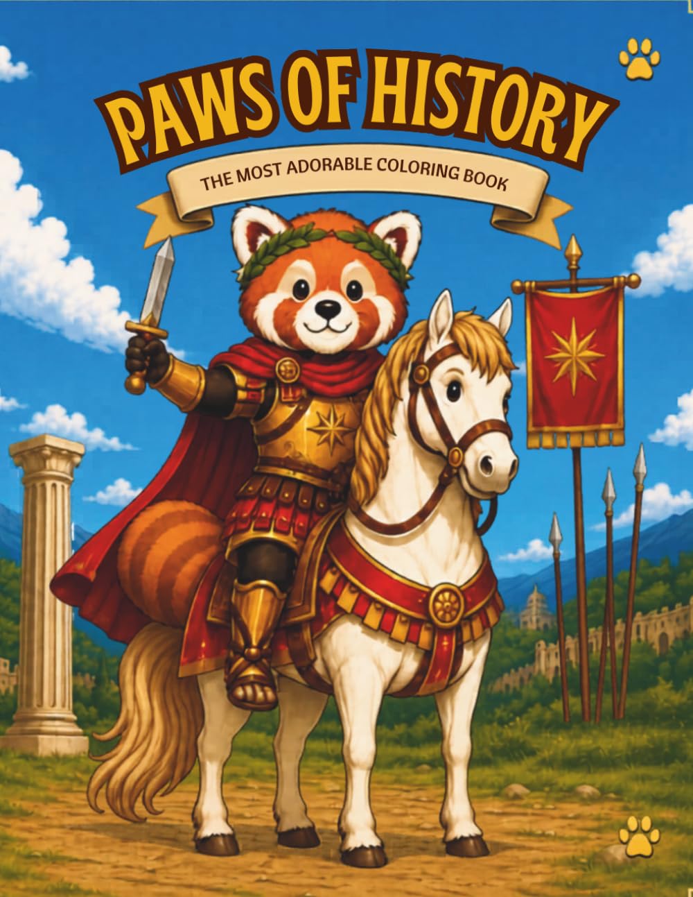 PAWS OF HISTORY: The Most Adorable Coloring Book