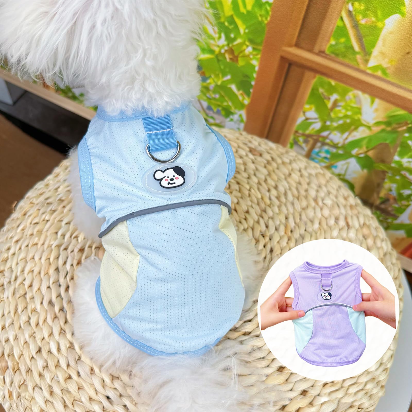 KASESSS 2 Pcs Dog Cooling Vest, Summer Dog Clothes, Cooling Dogs Coat, Breathable Dogs T Shirt - Image 3
