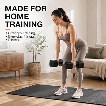 Amonax Adjustable Dumbbells Set for Women, Pair, 1-2.3 kg or 1-5 kg Each