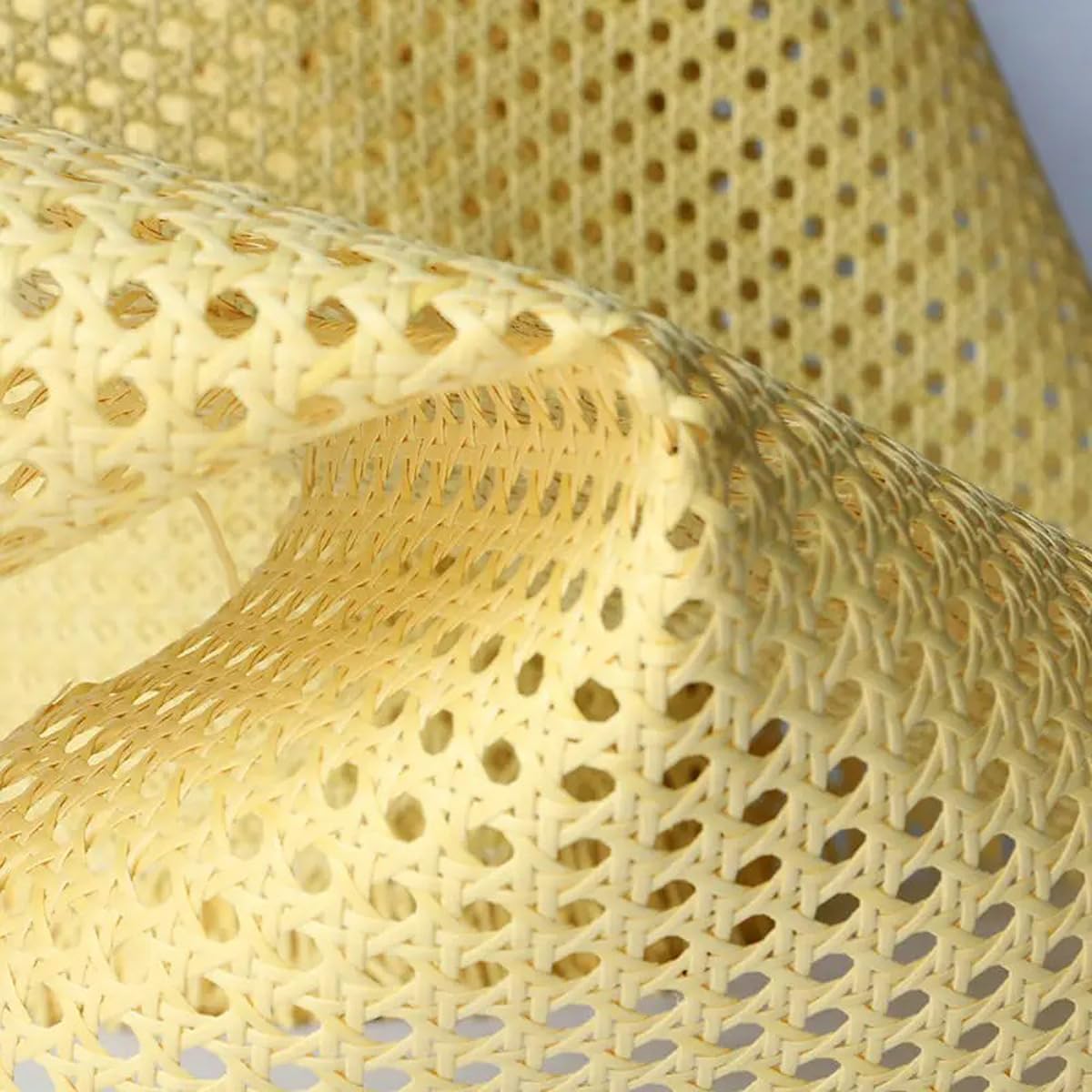 15.74in x 22.96ft Cane Webbing, Plastic Rattan Caning Material for DIY Furniture Projects, Chair Cabinet