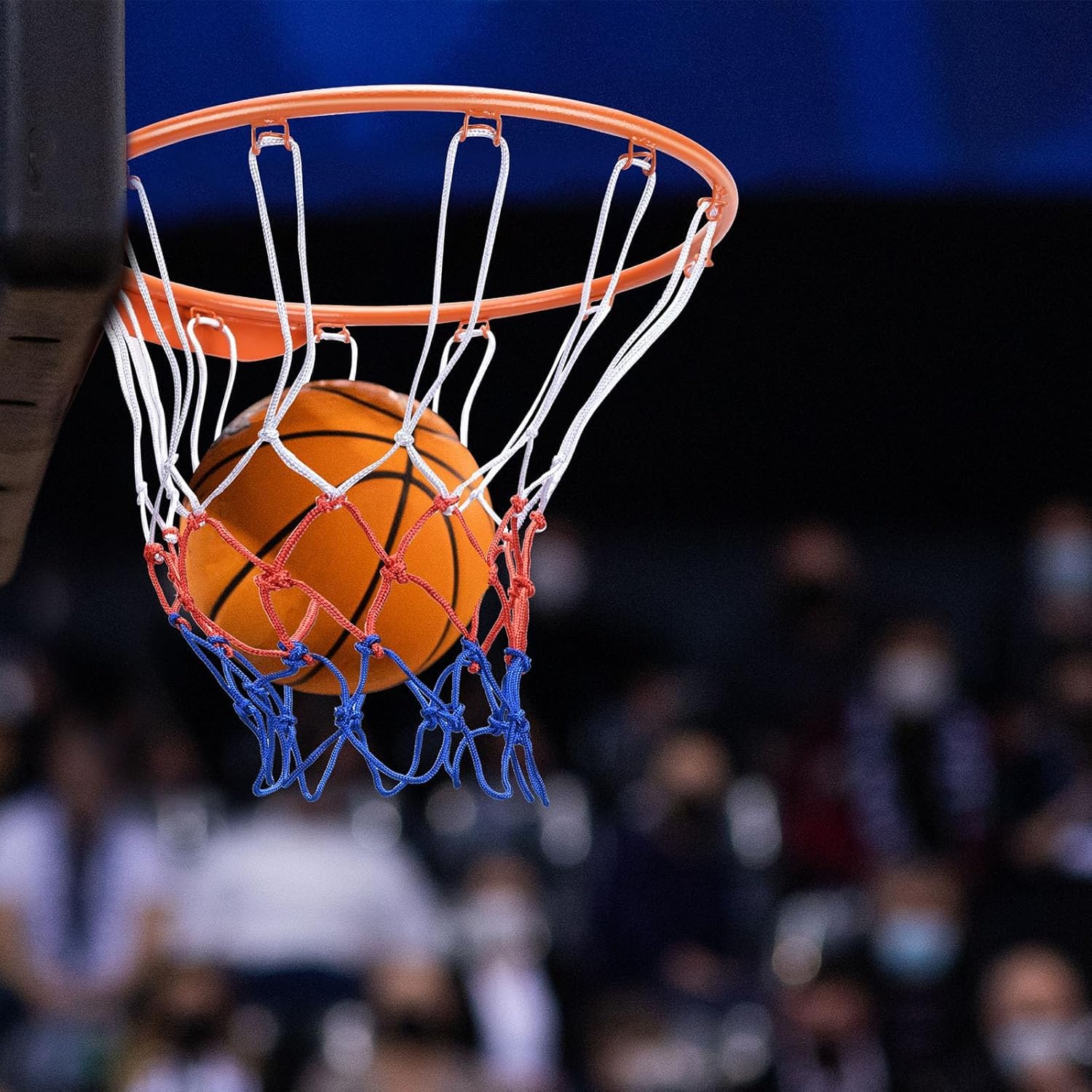 Robuster Basketballkorb für Erwachsene, Standardgröße 45,7 cm, wandmontierter Doppelfeder-Rand, Installationsset