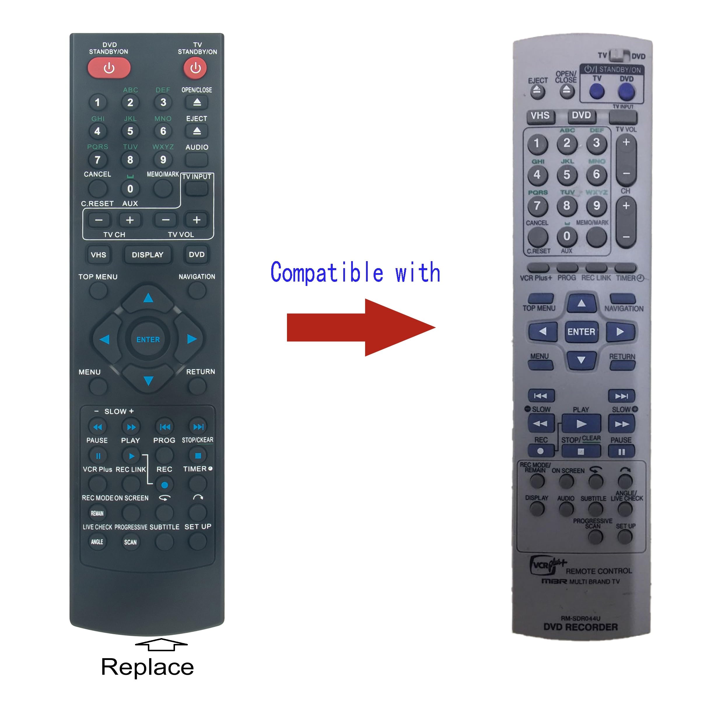 Amazon.com: RM-SDR044U Replace Remote Control fit for JVC DVD