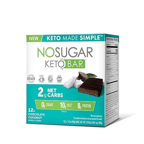 Vista 13 de Snack Keto Bar sin azúcar, bajo en carbohidratos, sin azúcar, con macros aptos para dieta cetogénica