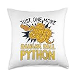 Just One More Pythonidae Snake Owner Banana Ball Python Throw Pillow
