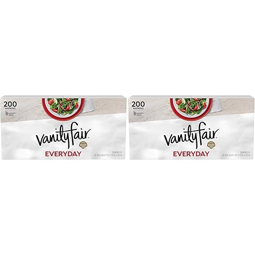 Vanity Fair Everyday Napkins, 200 Count (Pack of 2) (Packaging Design May Vary)