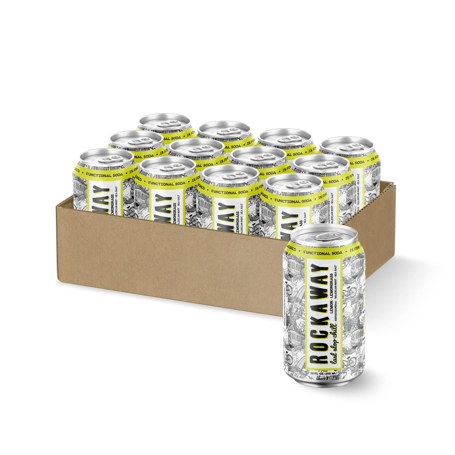 ROCKAWAY Last Stop Chill Sparkling Water with Adaptogens