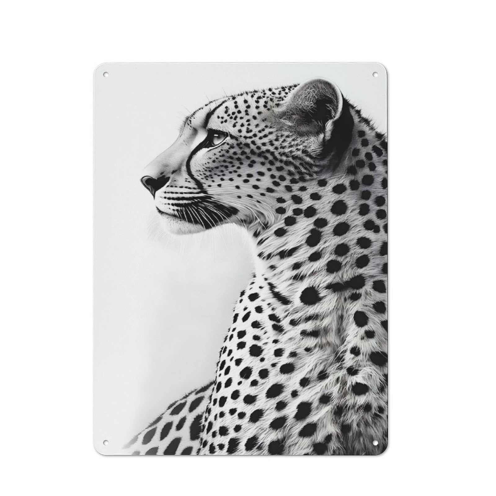 Sleek And Simple Cheetah Vintage Tin Sign 40x30cm for Café Or Restaurant, for Café Owners And Decorators, for Retro Home Interiors