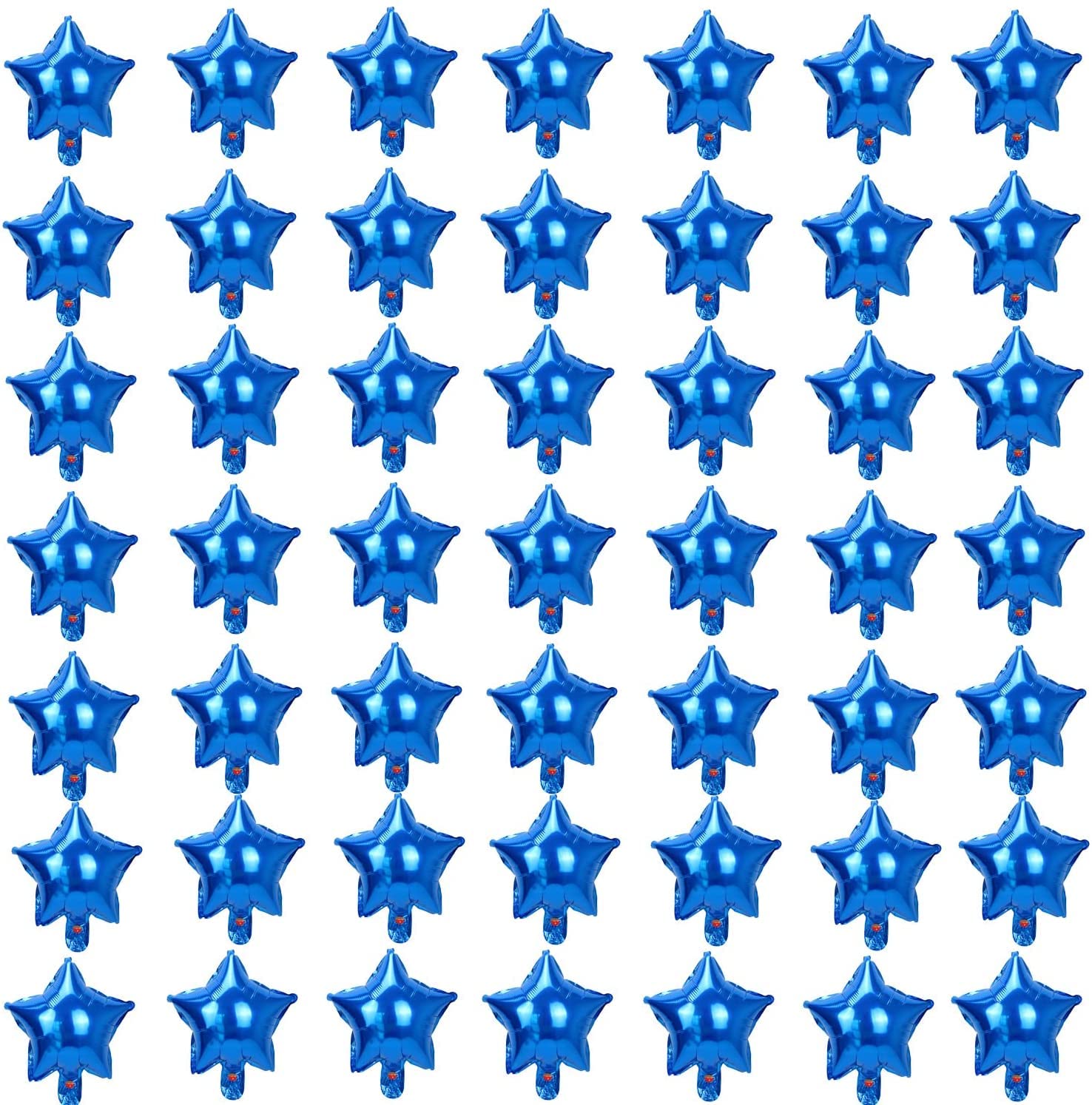 SYOSI5"" Blue Foil Star Balloons, Mylar Balloons for Wedding Birthday Baby Shower Party Supplies 100 Pcs