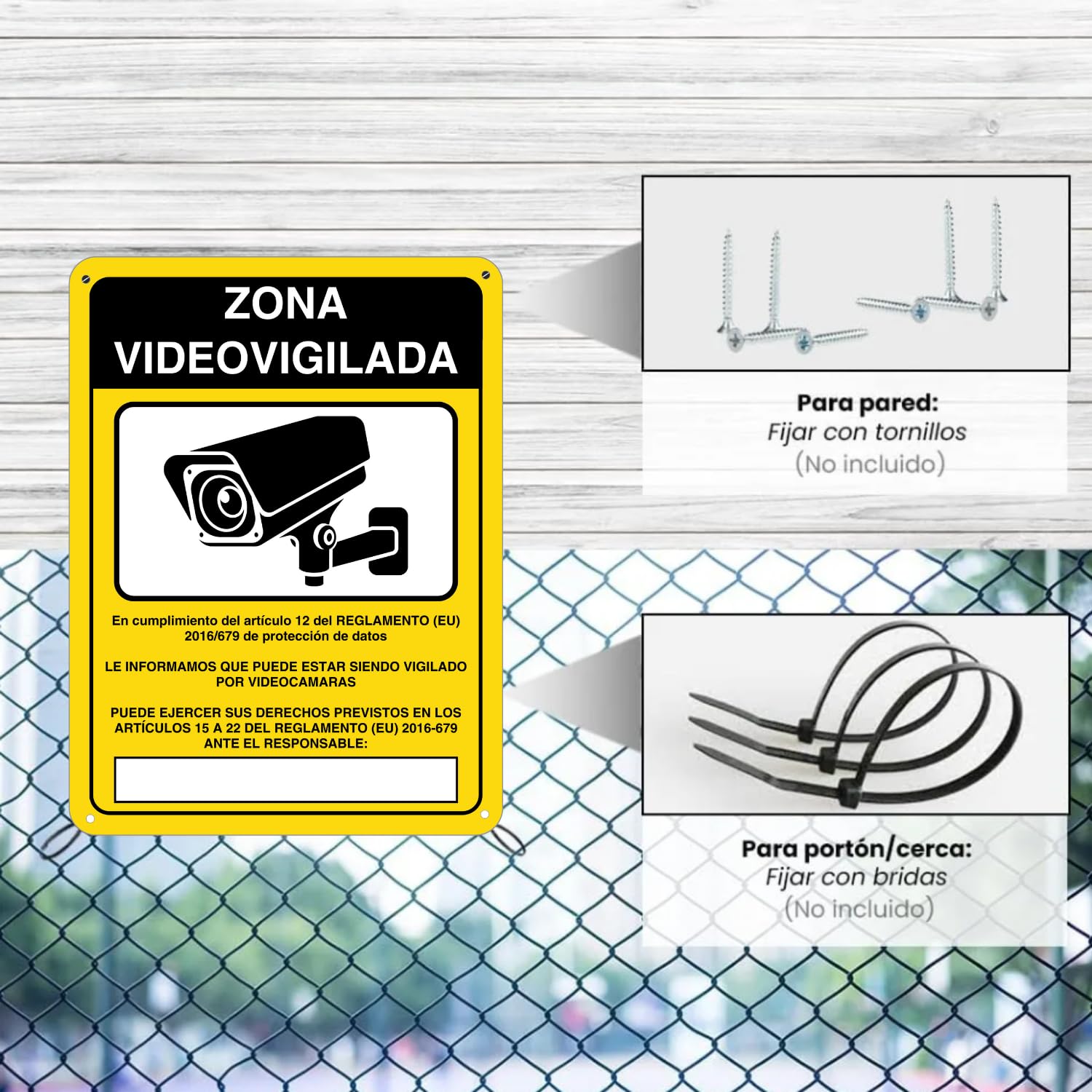 Cartello Area Videosorvegliata Cartello Alluminio 20x30cm 'Area Videosorveglianza Con Registrazion Cartelli Area Videosorvegliata