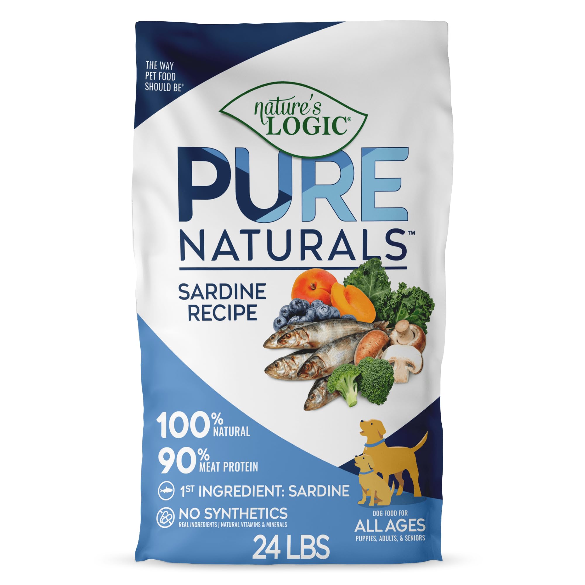 NATURE'S LOGIC Pure Naturals Synthetic-Free Dry Dog Food - Sardine, 24 lb
