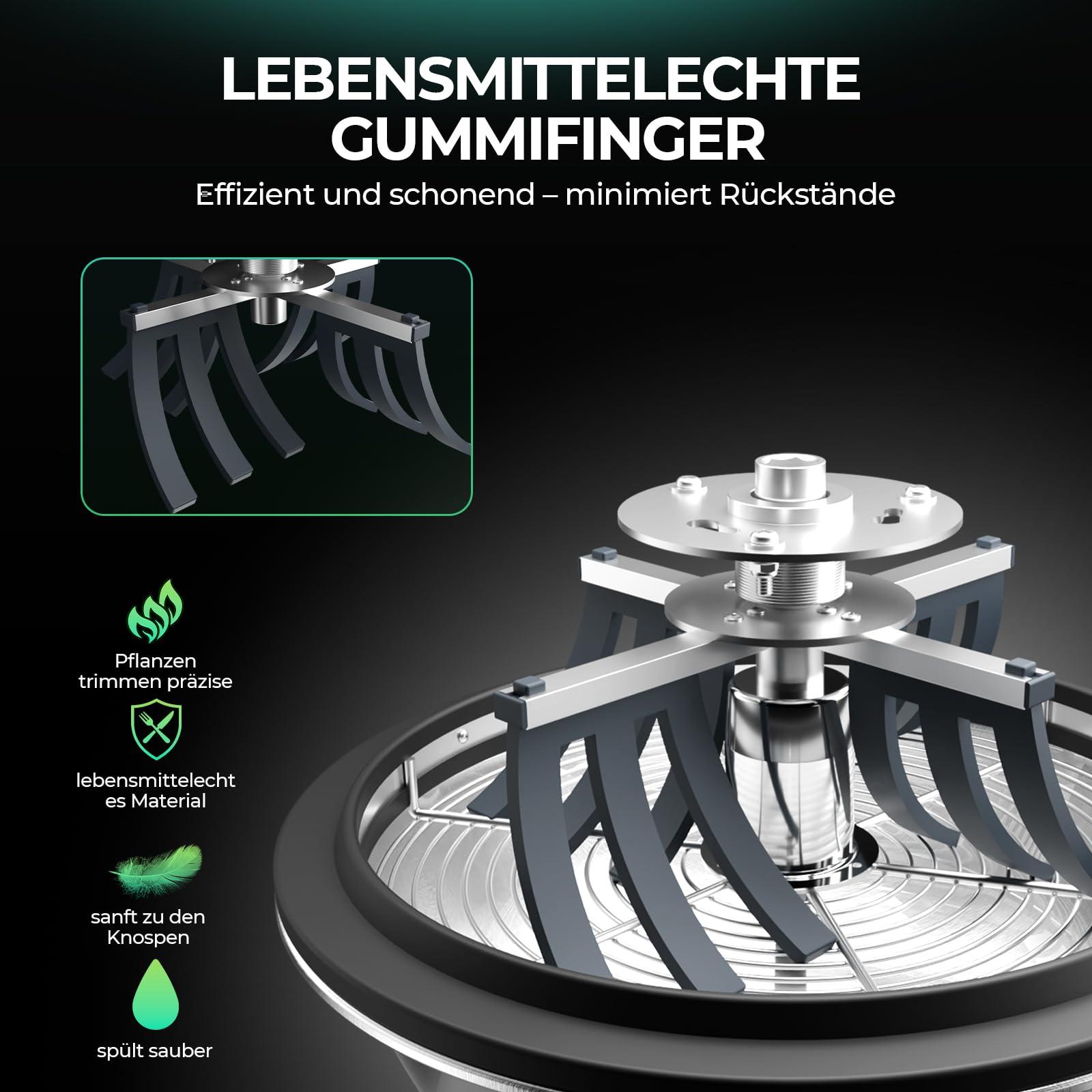 MARS HYDRO Bud Bowl-Trimmer 33 cm, sekator z przezroczystą osłoną i wymiennymi stalowymi klingami, do cięcia na mokro/sucho pąków, ziół, kwiatów i roślin hydroponicznych