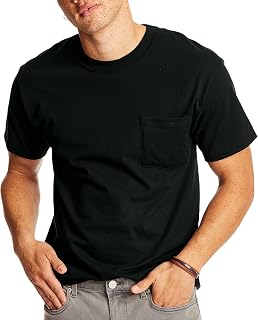 Hanes Heavyweight Cotton Pocket Tee for Men