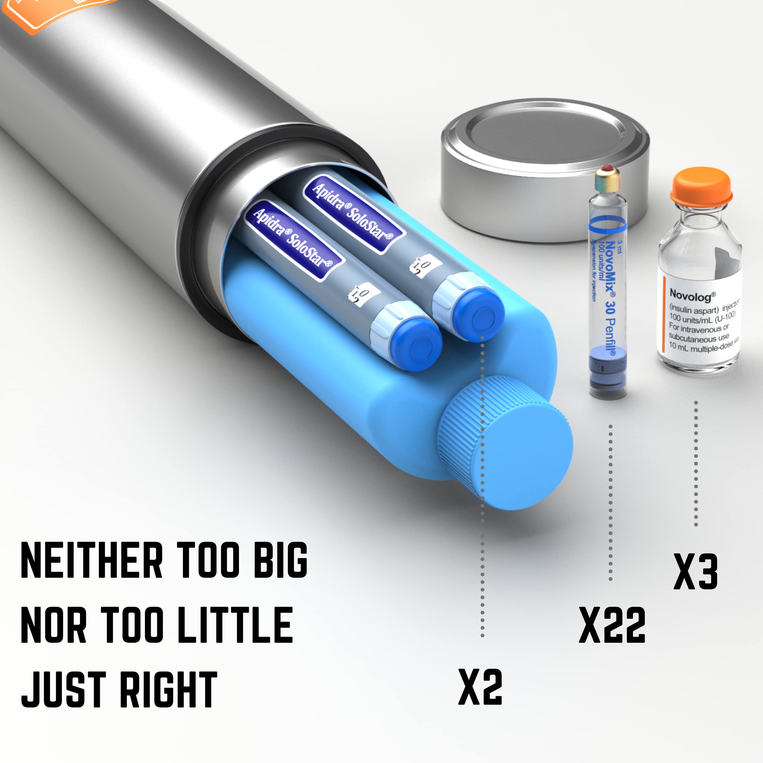 DISONCARE 60H 2 Insulin Pen Cooler Travel Case Diabetic Travel Cooler