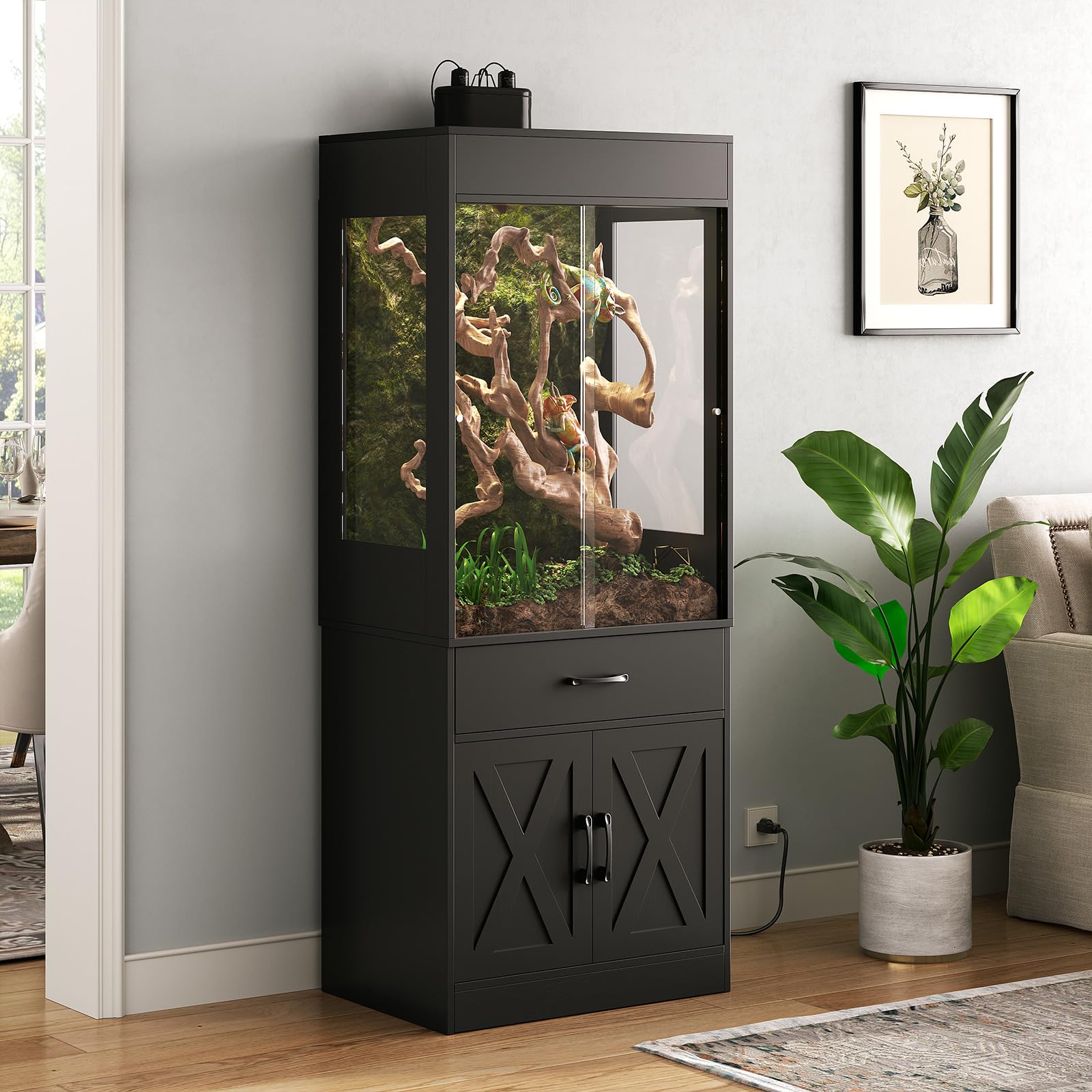 Terroute 67 Gallon Reptile Tank with Stand