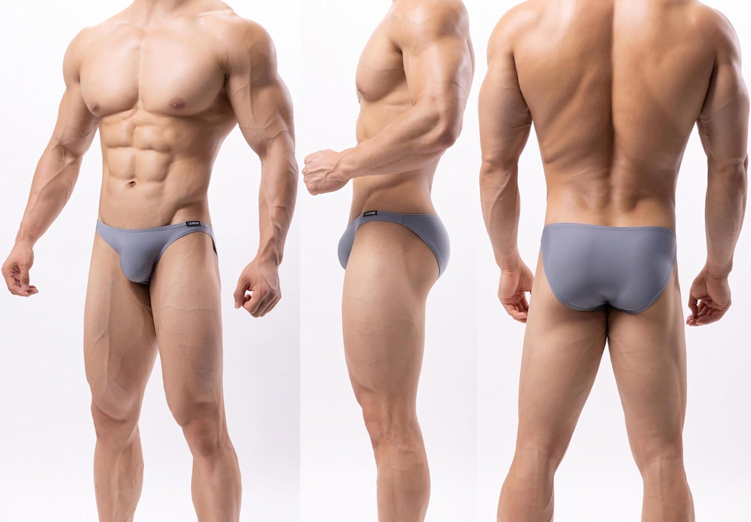Men's Silky Bikini Underwear Briefs Low Rise Pack - Image 3