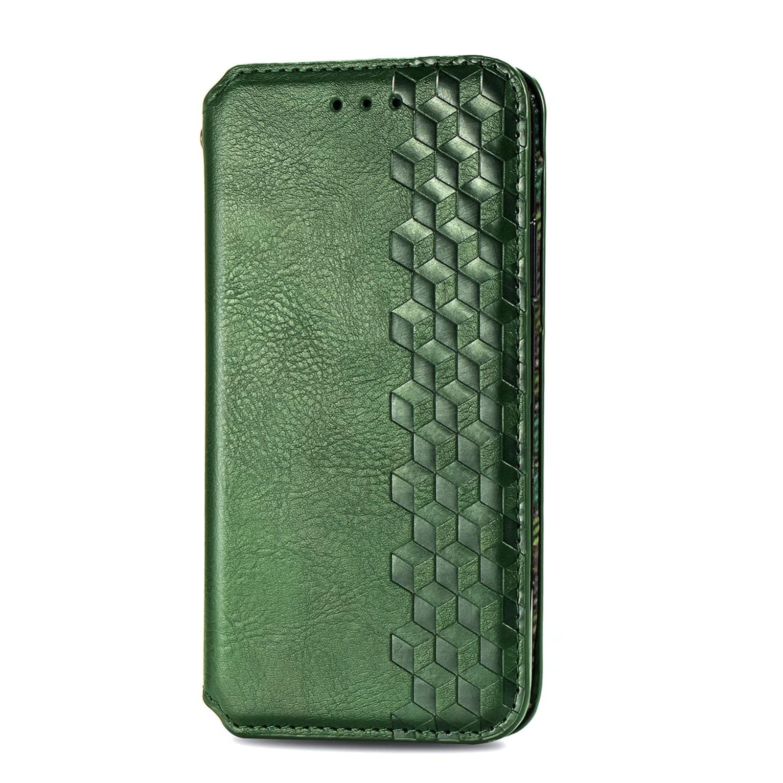 YKNIUFLY Case for Oppo A2x, PU Leather Flip Folio Wallet Cover, With Card Slots, Case Cover for Oppo A2x.(Green)