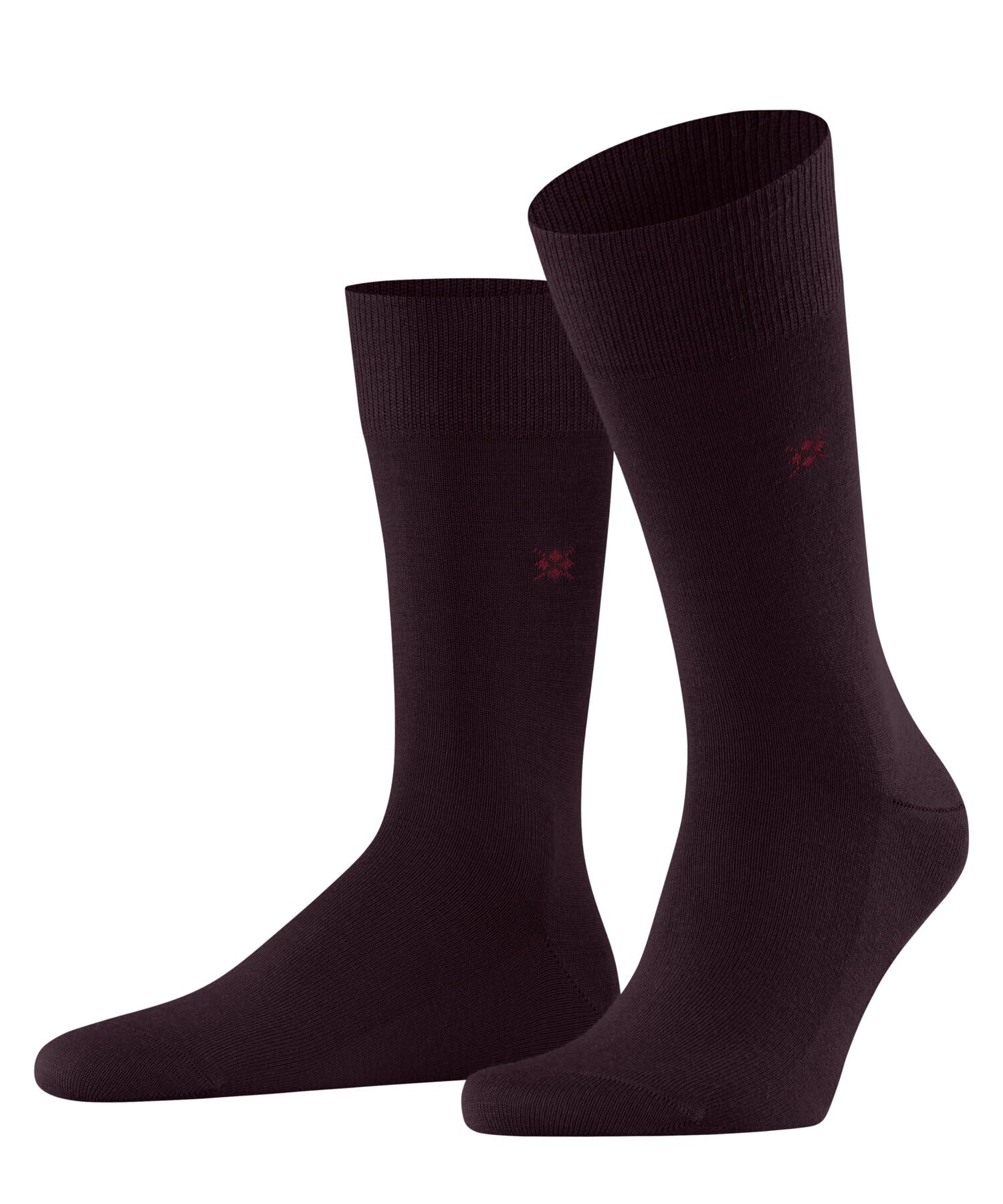 Burlington Men's Red Claret 8435 Leeds M So Cotton Wool Plain 1 Pair Socks, 6.5-11
