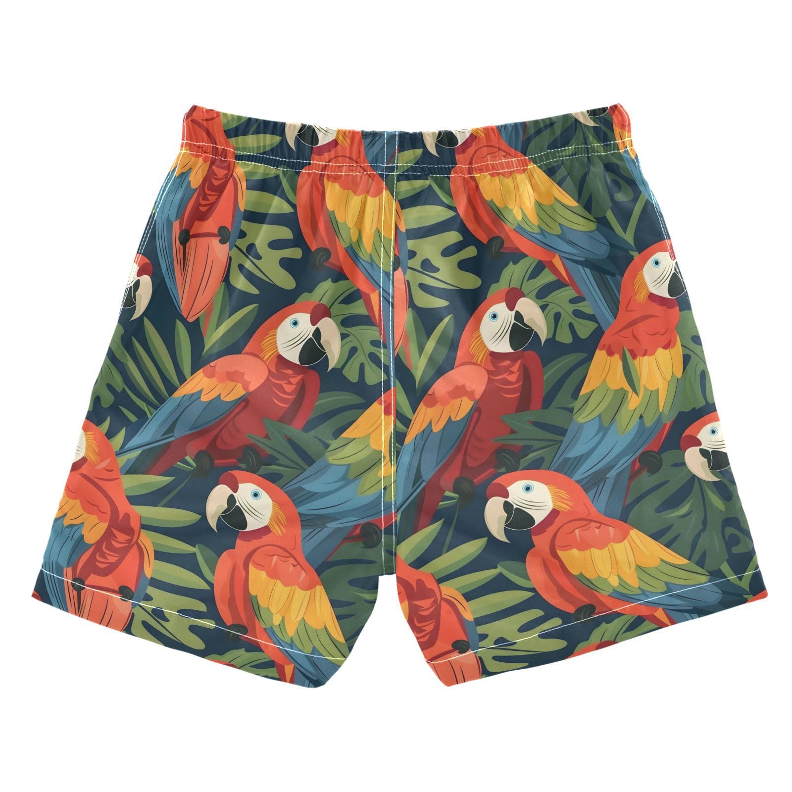 ALAZA Bird Palm Leaves Boys' Swim Trunks Beach Shorts Quick Dry Swimsuit 3T