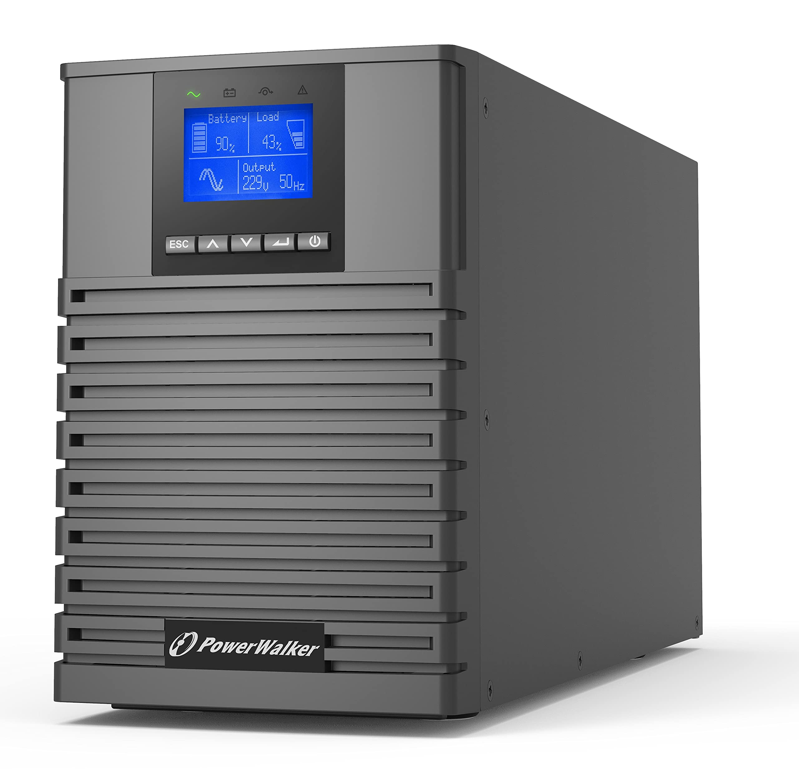 PowerWalker VFI 1500 ICT IoT UPS 1500VA/1500W Online, Black Tower UPS, IoT Solution with Cloud Monitoring