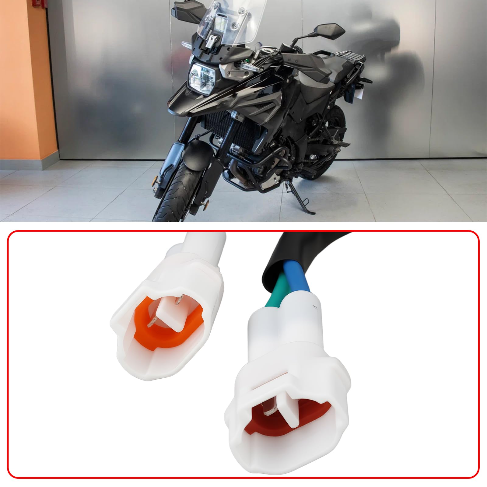 EMSea 1 Set Di Collegamento Di Alimentazione Ausiliaria USB Con Splitter A Y Compatibile Con Suzuki DL 650 1050 V-Strom GSX-S 100