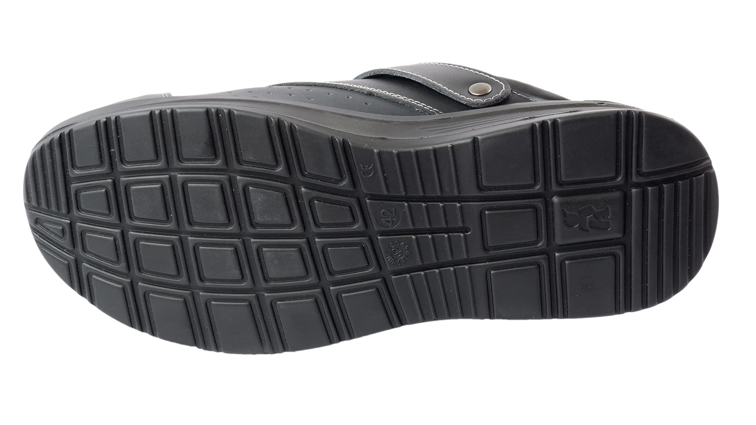 EuroRoutier Work Slipper, Leder, mit drehbarem Riemen und Metallschnalle OB A-E-FO-SRC