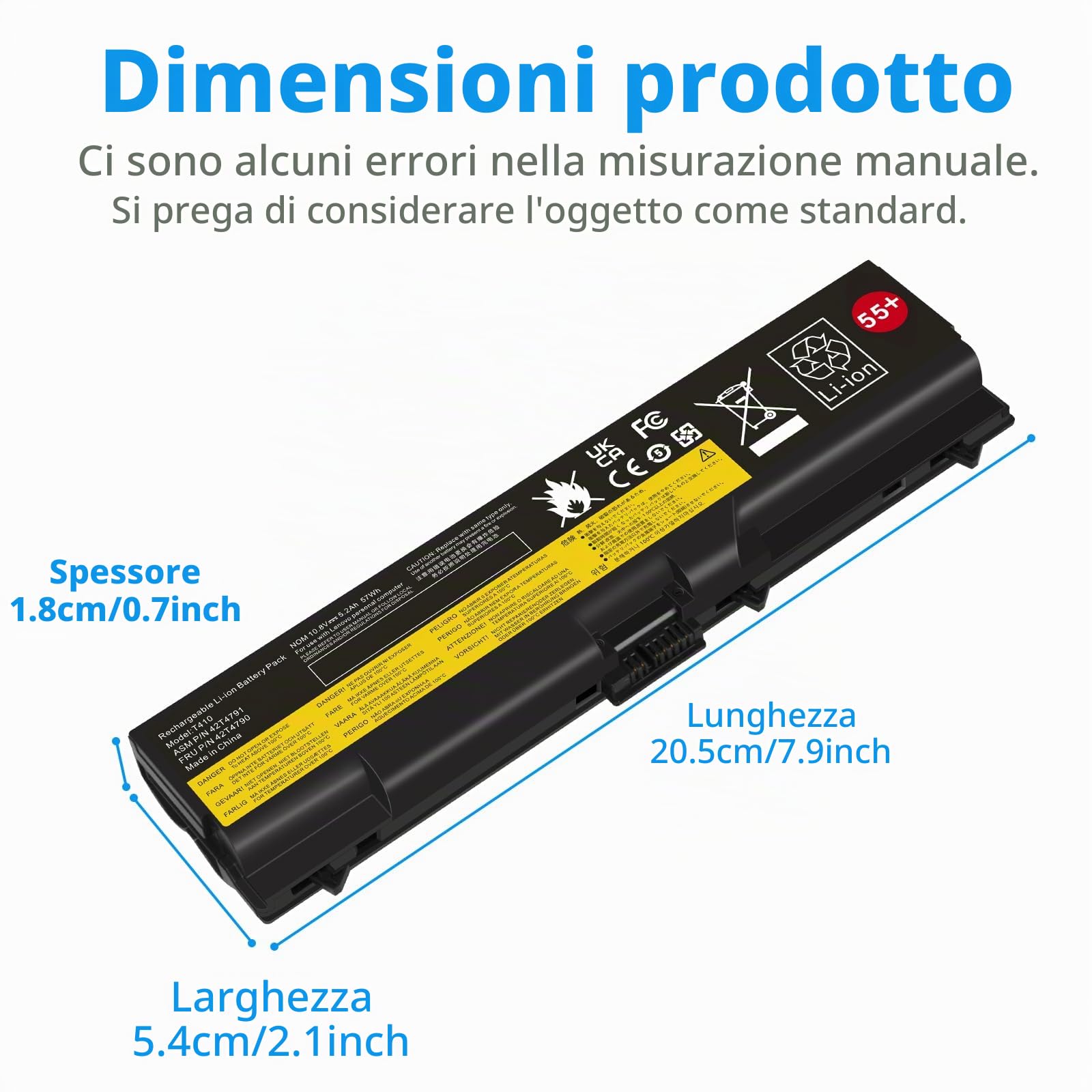 ASUNCELL Batteria per laptop compatibile con ThinkPad Edge ThinkPad Edge 15 "E420 E425 E520 E525 L410 L412 L420 L421b ThinkPad L510 L512 L520 SL410 SL510 T410 T410i T420 T510 T510i T520 T520i