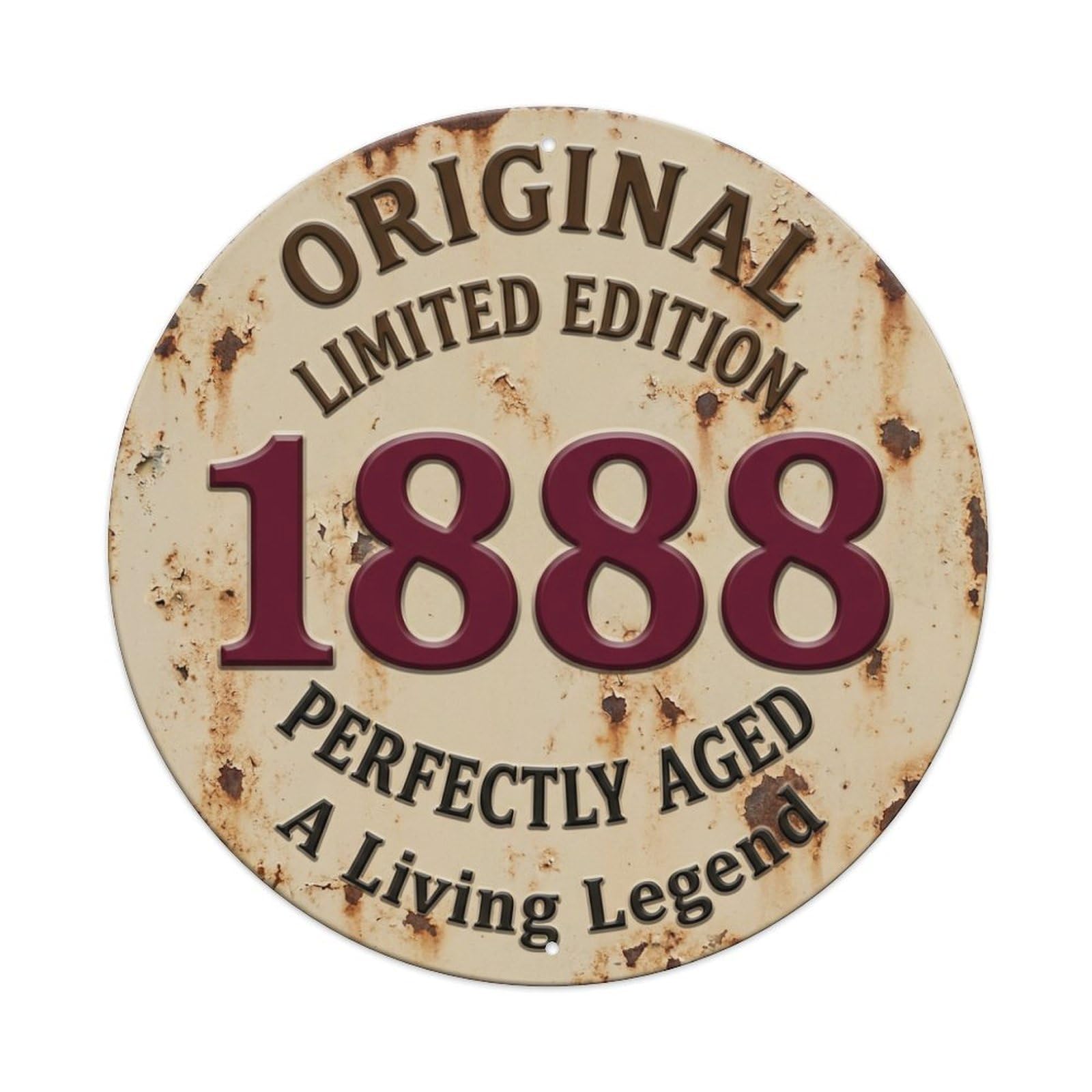 Original 1888 Limited Edition Perfectly Aged Live Legend Metal Tin Sign