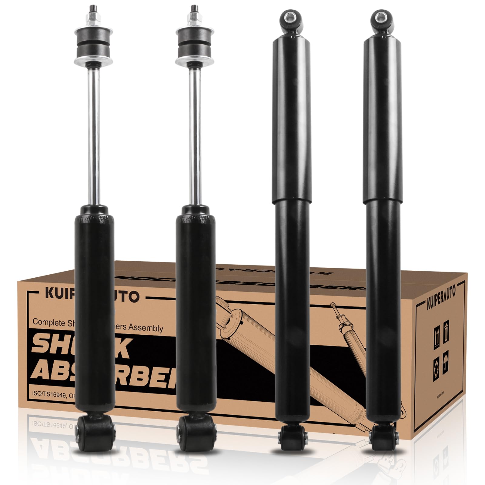 344049 344379 Front+Rear Suspension Struts Shocks Complete Assembly Shock Absorbers Compatible with 1997-2004 Dodge Dakota Compatible with 1998-2003 Dodge Durango (Set of 4)