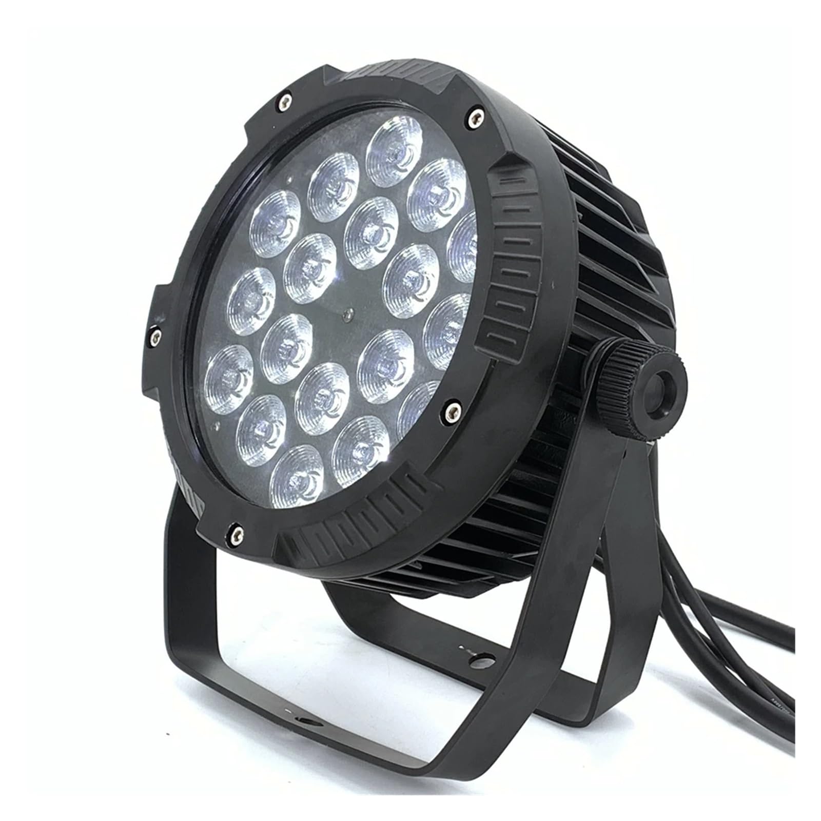 Luces LED Par impermeables IP65, 18 x 18 W, RGBWA, UV, 6 en 1, 18 x 12 W, RGBW, 4 en 1, control, equipo de DJ for escenario, luces de discoteca Uso en interiores y exteriores(Black_18x18W 6in1 case)