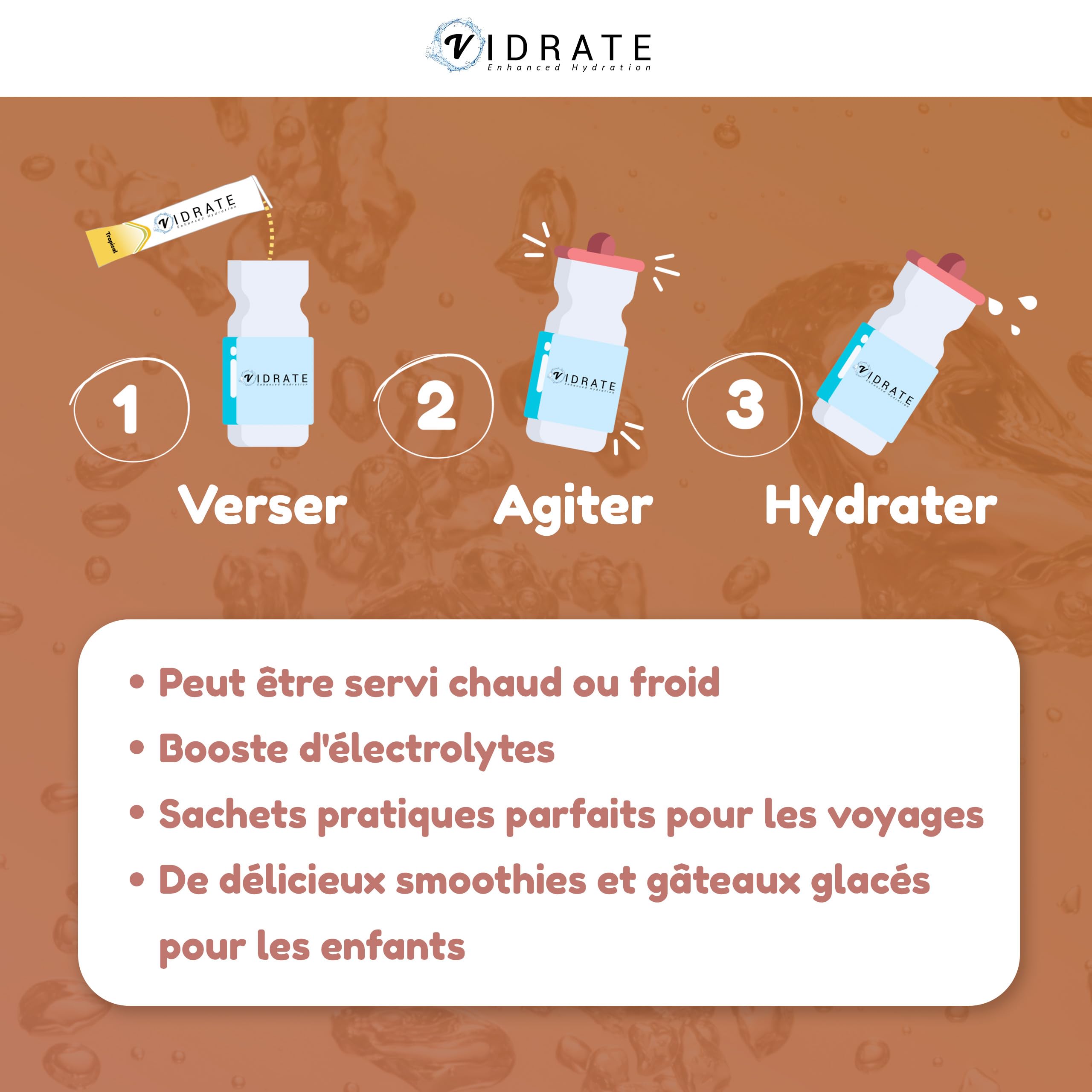ViDrate 30 Variety Electrolyte en poudre - Électrolyte Hydratation sans sucre Boisson électrolyte pour adultes et enfants - Riche en vitamines, minéraux et compléments