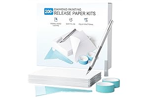 ARTDOT 200-Piece Premium Diamond Art Non-Stick Releasing Paper for Hassle-Free Diamond Painting and Storage