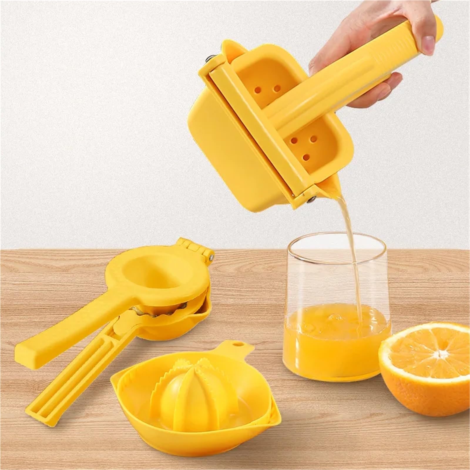 Un set di spremiagrumi manuale in acciaio inossidabile frutta arancia limone spremitura accessori da cucina